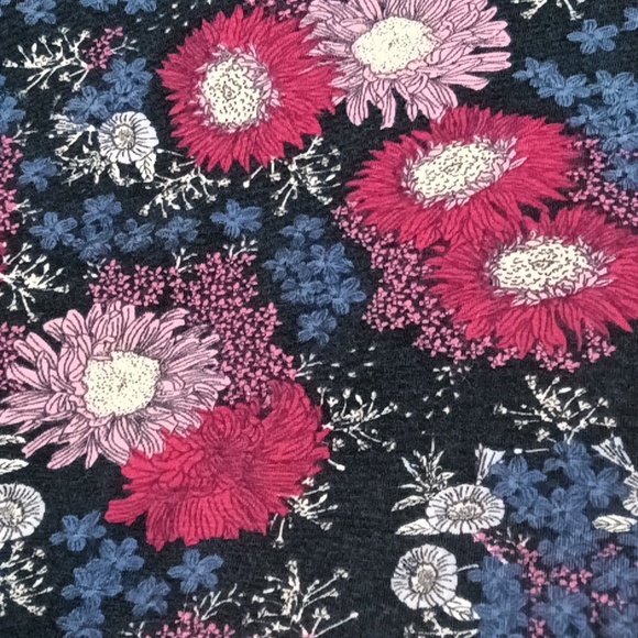 XXI Forever21 Floral Print Women's Mini Dress Sz M Stretchy Blue Pink - Picture 7 of 7